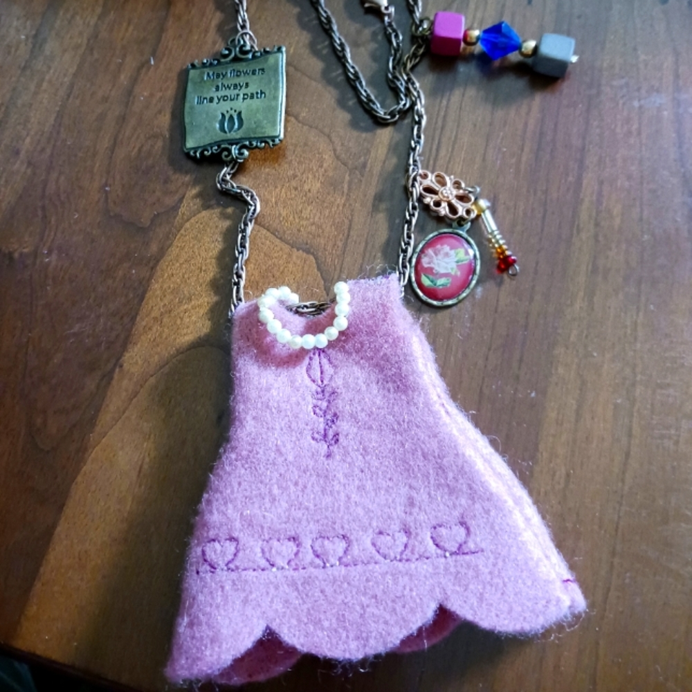 Handmade dress necklace